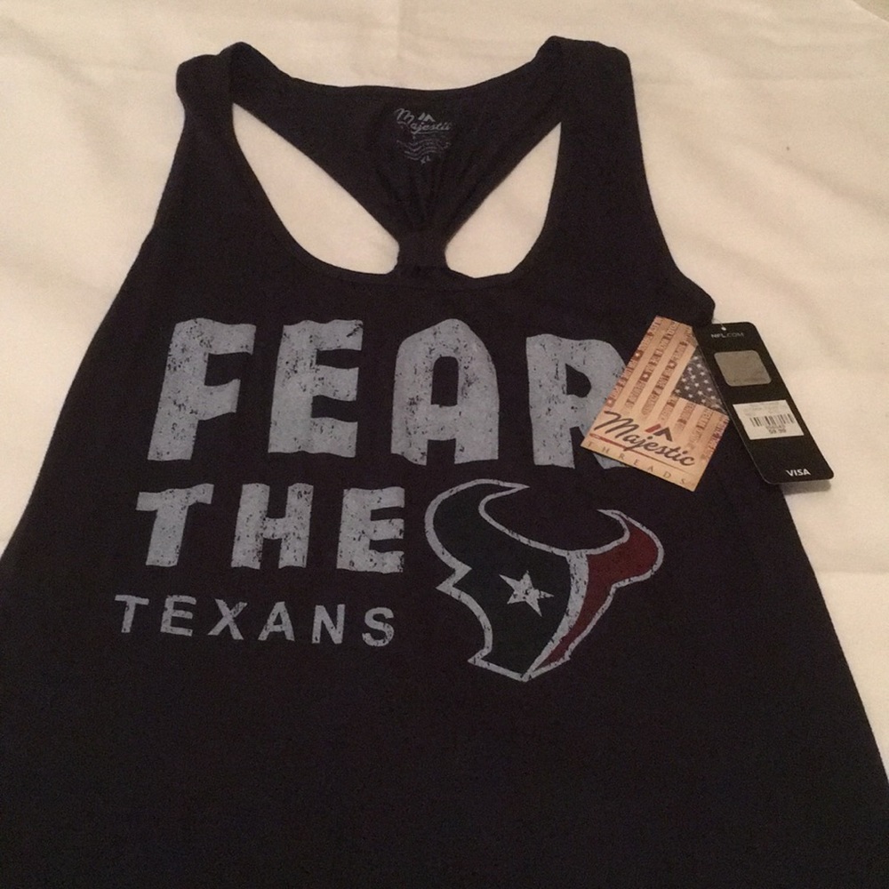 Texans Women's Battle Red Tank Top - Navy